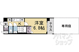 SOLTERRACE京都西大路郁 1Kの間取図画像