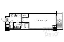 アスヴェル京都御所前3 1Kの間取図画像