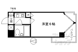 ライオンズマンション京都三条第2 1Kの間取図画像