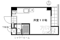 セントラルハイツ ワンルームの間取図画像