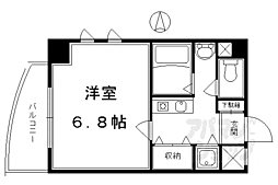 グランドパレス京都烏丸五条 1Kの間取図画像
