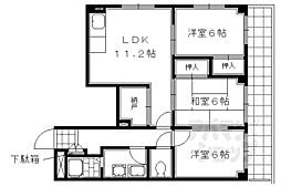 グランコート高台寺 3LDKの間取図画像
