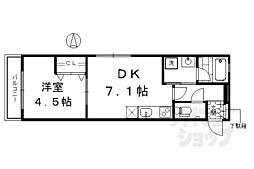 BlandollO&N 1DKの間取図画像