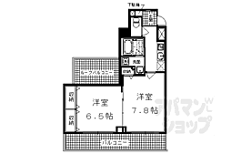 ベラジオ四条大宮2 2Kの間取図画像
