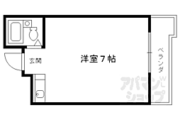 クィーンズコート郁 ワンルームの間取図画像
