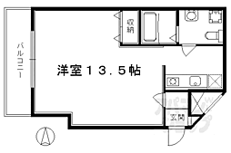 ラクティー四条寺町 1Kの間取図画像