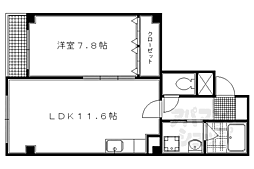アルドーレ寺之内 1LDKの間取図画像