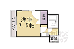 サンコーポ白川 1Kの間取図画像