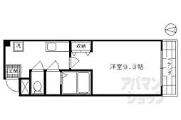 パインフレンズ 1Kの間取図画像