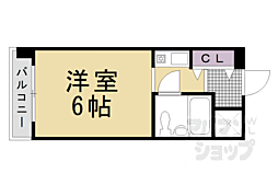 スペリオン四条烏丸 1Kの間取図画像