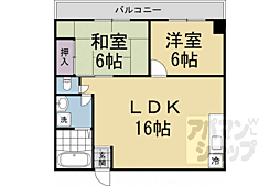 東和ハイツ本館 2LDKの間取図画像