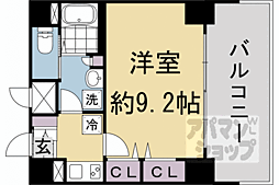 プレサンス京都四条大宮 1Kの間取図画像