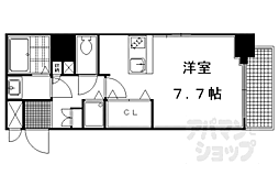 プレサンス京都四条堀川 1Kの間取図画像