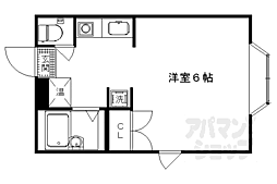 小華マンション 1Kの間取図画像