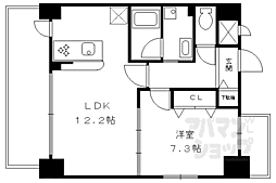 綾小路パレス 1LDKの間取図画像