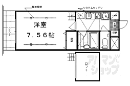 StairwellM 1Kの間取図画像