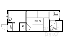 京屋ハイツ 1Kの間取図画像