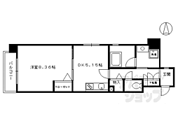 ベラジオ京都神泉苑 1DKの間取図画像