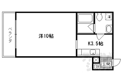 ハクユウ宮川 1Kの間取図画像
