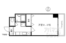 ハウスセゾン四条通 1Kの間取図画像