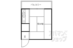 うずまさハイツ 1Kの間取図画像