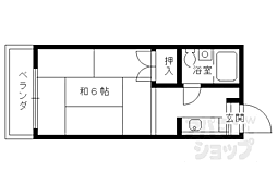ハイツ山吹 1Kの間取図画像