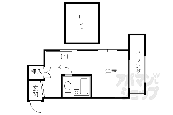 マウンテンヴィレッジ 410｜京都府京都市右京区西京極西向河原町(賃貸マンション1K・4階・21.00㎡)の写真 その2