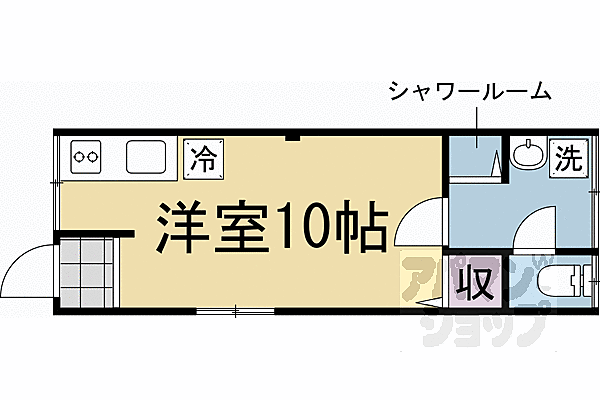 コジィ・ハイツ 301｜京都府京都市右京区梅津林口町(賃貸アパート1R・3階・23.30㎡)の写真 その2