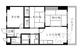 サンシャイン梅津 3LDKの間取図画像