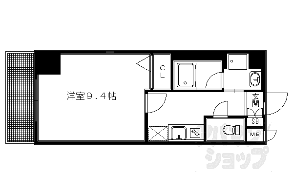 アスヴェル京都二条駅前II 303｜京都府京都市中京区聚楽廻中町(賃貸マンション1K・3階・29.67㎡)の写真 その2