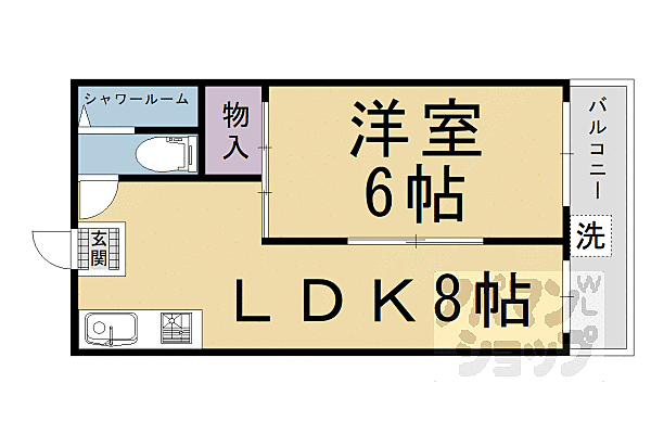 アーバンヒル太秦 106｜京都府京都市右京区太秦中筋町(賃貸マンション1LDK・1階・28.26㎡)の写真 その2