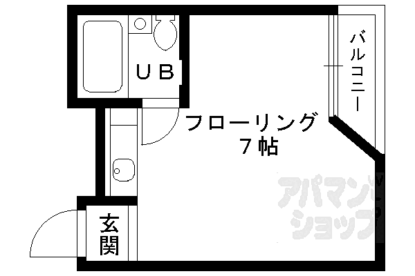 メゾンジュネス 302｜京都府京都市中京区西ノ京南円町(賃貸マンション1R・3階・15.16㎡)の写真 その2