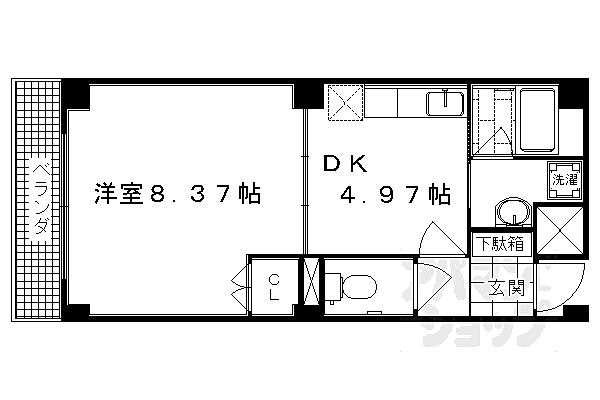 セントポーリア嵯峨野清水町 101｜京都府京都市右京区嵯峨野清水町(賃貸アパート1DK・1階・32.21㎡)の写真 その2