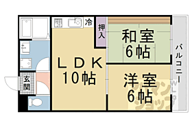 京都府京都市西京区下津林南大般若町（賃貸マンション2LDK・4階・45.00㎡） その2