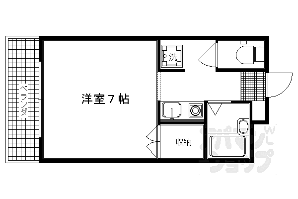 グレーシー西ノ京 310｜京都府京都市中京区西ノ京銅駝町(賃貸マンション1K・3階・22.00㎡)の写真 その2