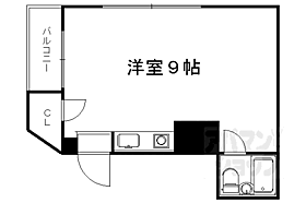 レジデンスディノ 3-A ｜ 京都府京都市右京区西院坤町（賃貸マンション1R・3階・21.00㎡） その2