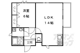 鳴滝ステージI 2-D ｜ 京都府京都市右京区鳴滝桐ケ淵町（賃貸マンション1LDK・2階・46.08㎡） その2