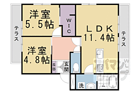 フレグランス鳴滝 101 ｜ 京都府京都市右京区鳴滝春木町（賃貸アパート2LDK・1階・50.00㎡） その2