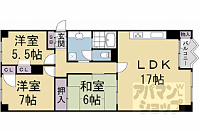 嵐山ロイアルハイツ 3-308 ｜ 京都府京都市右京区梅津大縄場町（賃貸マンション3LDK・3階・72.00㎡） その2