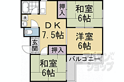 山下マンション 3DKの間取図画像