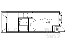コーポ未麗妙心寺 1Kの間取図画像