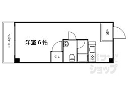 サンプラザ 2階ワンルームの間取り