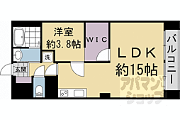 嵯峨天竜寺ハイツ 1LDKの間取図画像