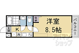 仮称）フラッティ谷口園町 3階1Kの間取り