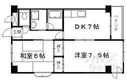 エントピア嵐山 2DKの間取図画像