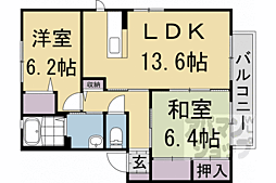 ブルーム 2LDKの間取図画像