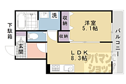 ユアメゾン梅津北 1LDKの間取図画像