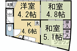 山内ビル 4階3Kの間取り
