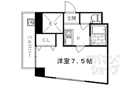 京祝ビルアルティスタ丸太町 1Kの間取図画像
