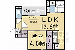 GRAMM丹波口 1LDKの間取図画像